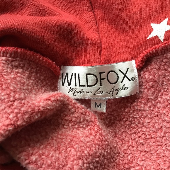 WILDFOX FOOTBALL STAR HUTTON HOODIE IN RED SIZE MEDIUM - Picture 12 of 15